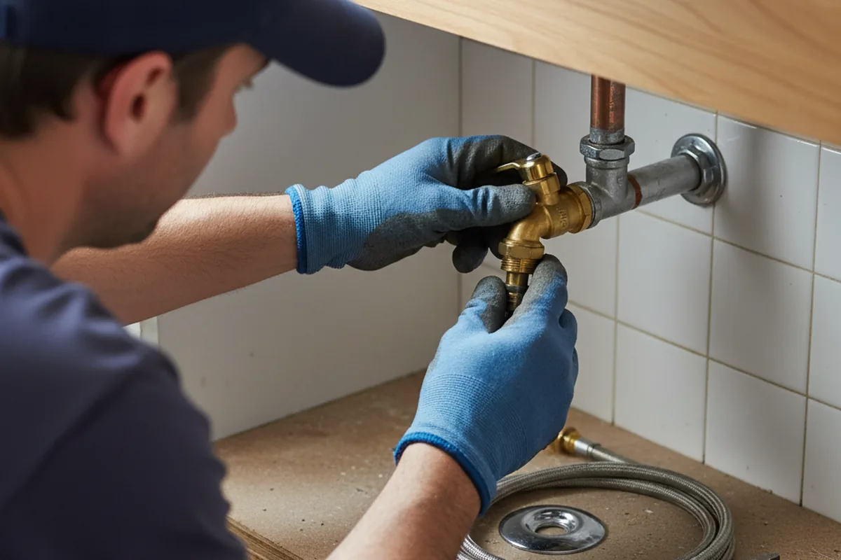 Shutoff valve and fitting work during Repiping in Hampton